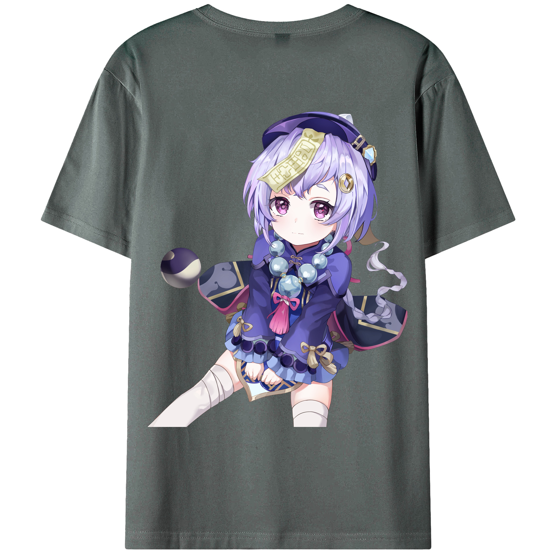 げんし神 七七 なな  genshin Nana 綿100％ メンズ半袖Tシャツ（バックプリント） 通気性